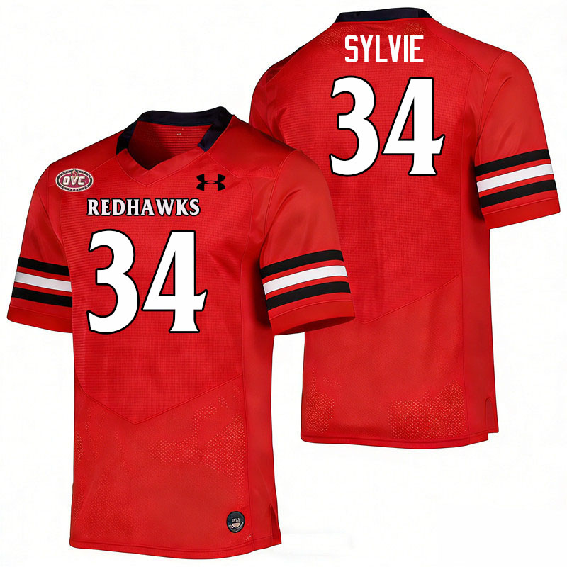 Southeast Missouri State Redhawks #34 Landon Sylvie College Football Jerseys,Uniforms-Red